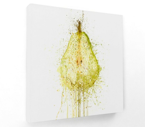 Pear fruit splash art - art, square