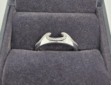 Georg Jensen diamond and 18ct white gold ring size: P one part of fusion ring