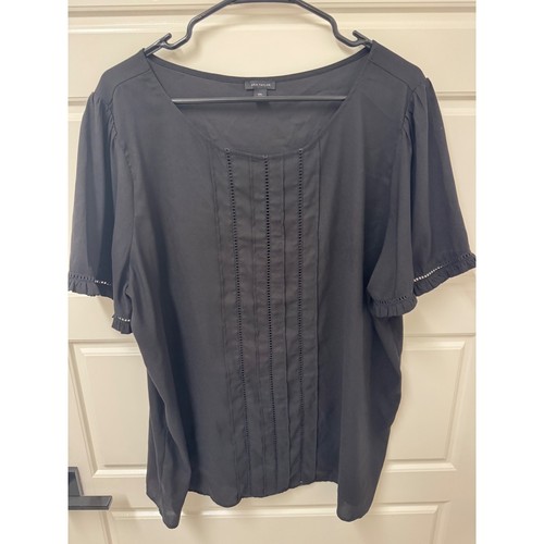 Ann taylor black pintuck - ann,