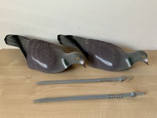 2 Plastic Life Size Pigeon