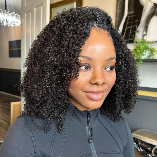 Half wig kinky curly 200 - 16",