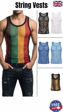 Mens String summer mesh vest