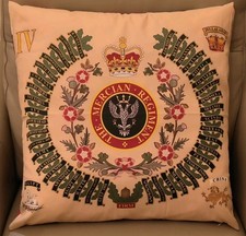The Mercian Regiment 4th Battalion Colours cushion cover