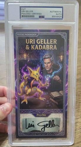 Uri geller pokemon signed - geller,