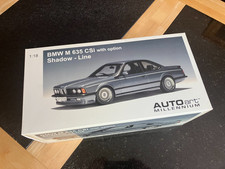 Autoart 1/18 diecast Millenium BMW M 635 CSI Shadow line in grey.