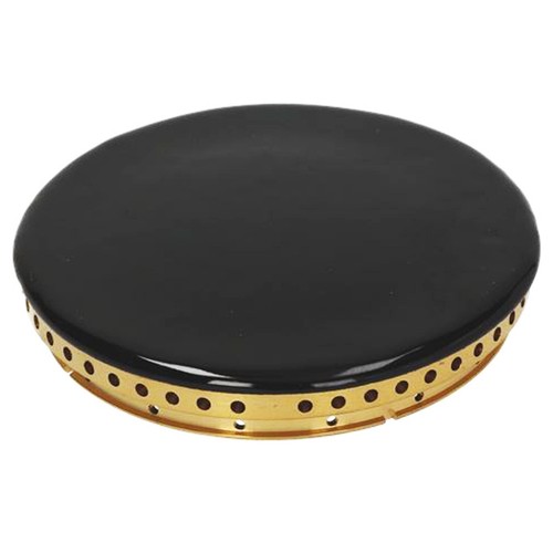 Top burner cap - with, brass