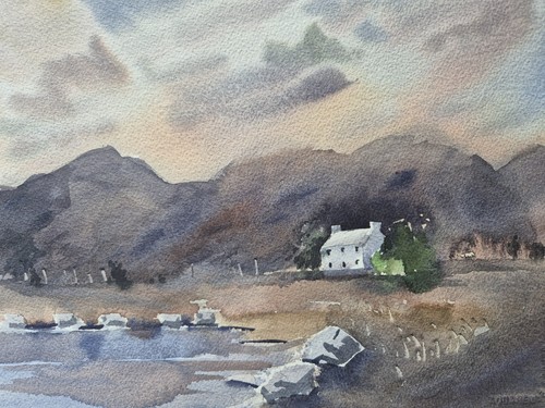 Highlands scotland watercolour - highlands,