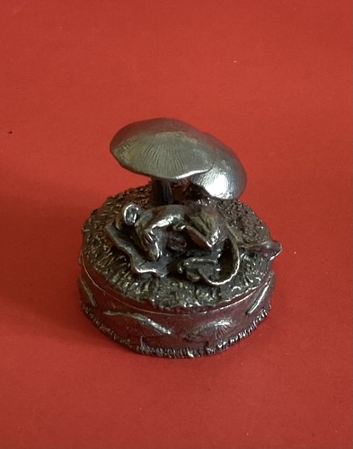 Vintage pewter trinket - trinket, pot