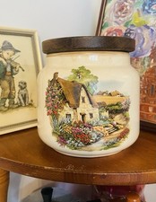 vintage ceramic biscuit barrel