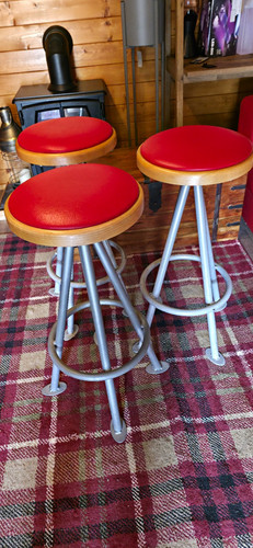 Set red round padded - red,