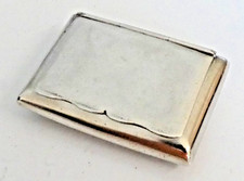 ANTIQUE EDWARDIAN SOLID STERLING SILVER POCKET SNUFF BOX Birmingham 1905 21.4g