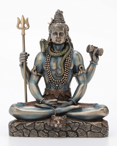 Cold cast bronze sitting - cold, shiva