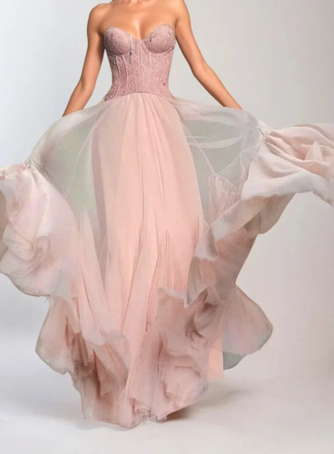 Beppe lace corset tulle dress - beppe,