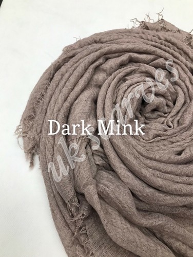 New style crinkle plain hijab - new,