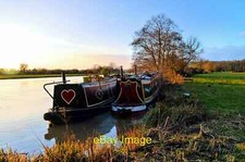 Photo 6x4 Narrowboats at Hardwick Estate - 2 Collins End Two liveaboard n c2017