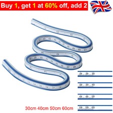 30cm 40cm 50cm 60cm Flexible Vinyl Plastic French Curve Ruler Drafting Drawing