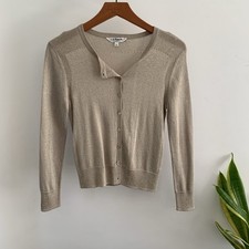 LK Bennett Lurex Cardigan Gold