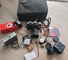 Vintage Zenith 12 Camera Kit. Helios 2x Auto Tele, Helios 220 Flashgun, Sekonic