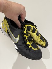 Nike Total 90 Size 10 UK Shoot III TF Astro Turf Football Boots T90 Yellow Rare