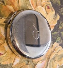 RARE Vintage Links Of London Silver Plated "S" Mirror Compact - Vintage 1990s