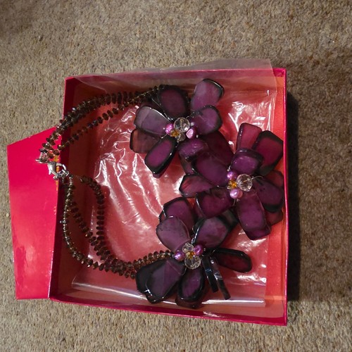Butler wilson purple flower - &,
