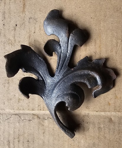 Wrought iron leaf component - iron,