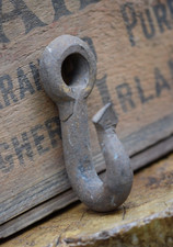 Antique Reclaimed Wrought Iron Beam Hook old worn vintage hanging hook original