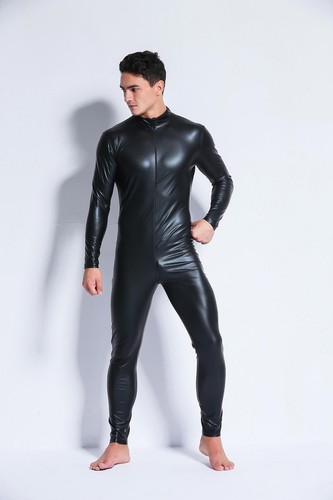 Men pvc leather wetlook - leather,