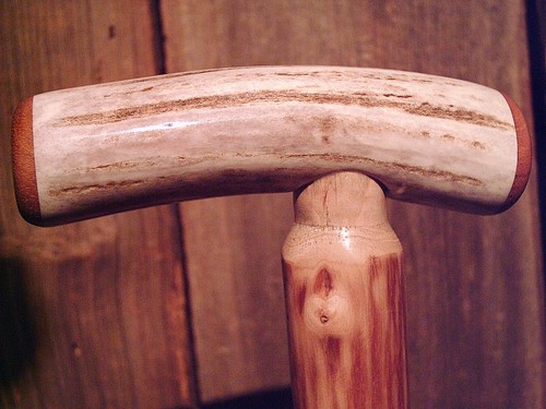Walking stick antler handle - walking,