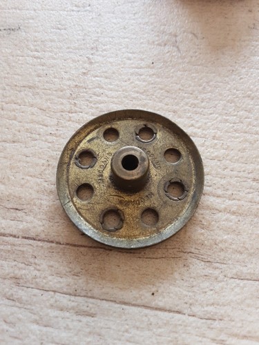 Meccano brass pulley - meccano, 1.5"