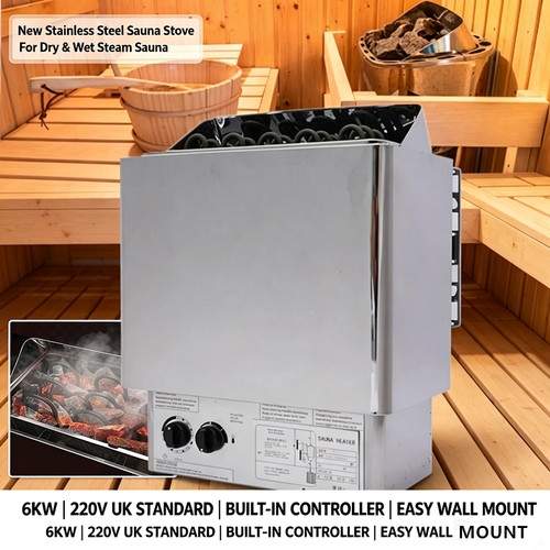 6kw 220v stainless steel sauna - 6kw,