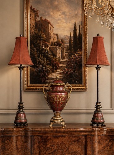Urn and lamps - set, 3