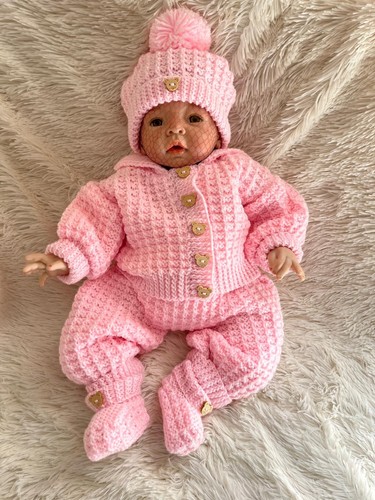 Hand knitted girl - hand-knitted, pink