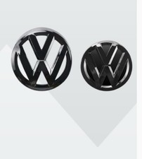 VW Golf 7 Emblem Set - Front Grille 137MM + Rear Trunk 115MM blackBadge Carbon