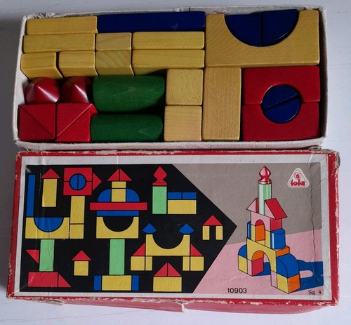Vintage wooden building blocks - vintage,