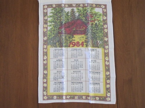 Vintage 1984 linen kitchen - 1984,