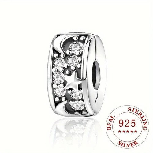 S925 sterling silver pave - s925, moon
