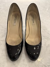 L.K. Bennett Shilo Black Patent Leather Stiletto Heel Court Shoes UK 5, EU 38