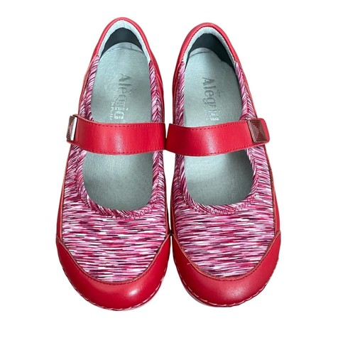 Alegria red pink mary jane - red,