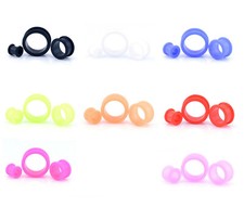 Ear Tunnel Flexi Silicone Stretcher Taper Plug Earlet 4mm - 24mm 