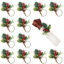 6/12Pcs Christmas Napkin Rings