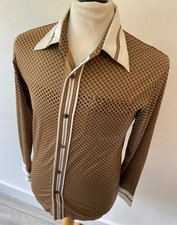 GAIZUKNIT mens RARE 70s BROWN