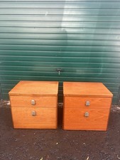 Pair of Vintage Stag Cantata Bedside Tables (Teak Wood)