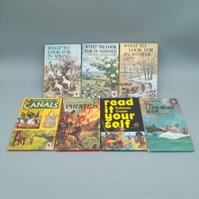 Vintage Ladybird Books What To Look For, Canals, Life-Boats, Pirates & Crusoe