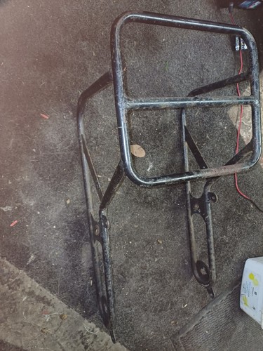 Vintage motorbike rear rack - motorbike,