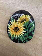 Hand Painted  Pebble/Stone/Rock, Sunflowers