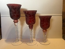 Red Frosted Glass Spiral