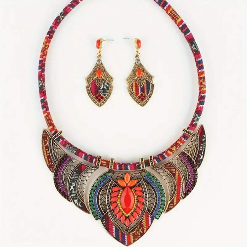 Bohemian chunky jewellery - chunky, set