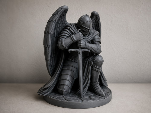 Guardian angel knight statue - knight,