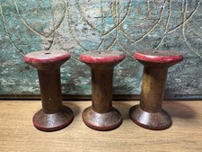 3 Vintage Wooden Industrial
